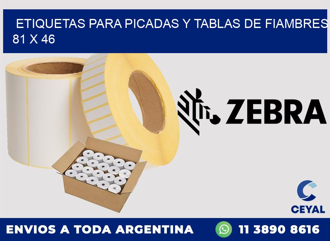 Etiquetas para picadas y tablas de fiambres 81 x 46