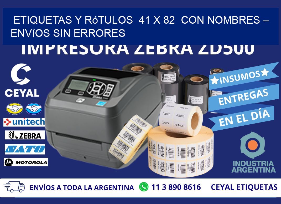 Etiquetas y Rótulos 41 x 82 con Nombres – Envíos sin Errores