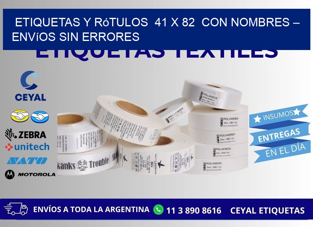 Etiquetas y Rótulos 41 x 82 con Nombres – Envíos sin Errores