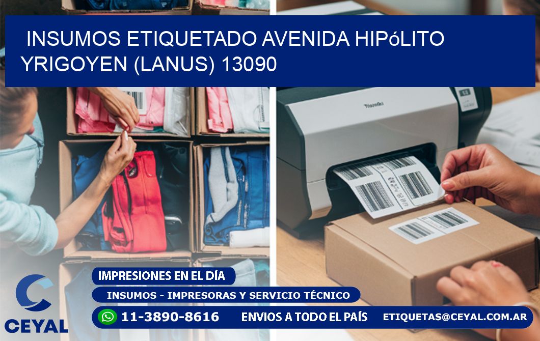 INSUMOS ETIQUETADO Avenida Hipólito Yrigoyen (lanus) 13090