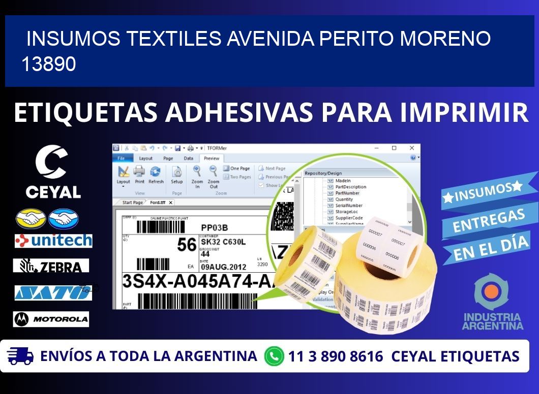 INSUMOS TEXTILES AVENIDA PERITO MORENO 13890