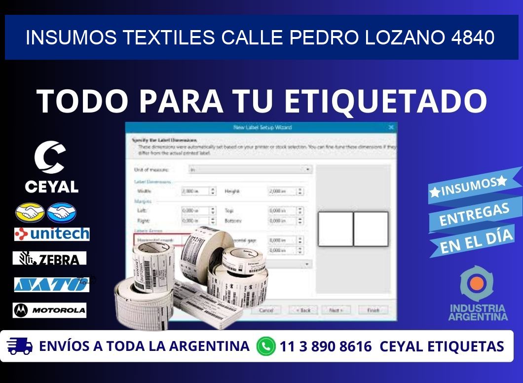 INSUMOS TEXTILES CALLE PEDRO LOZANO 4840