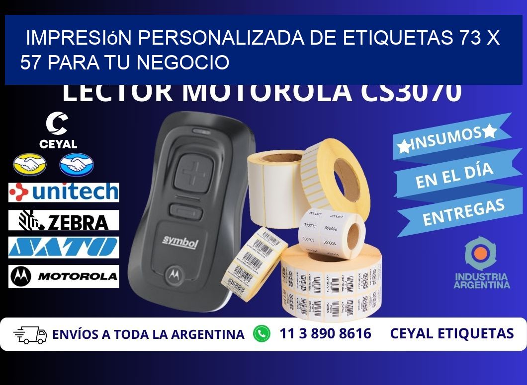 Impresión Personalizada de Etiquetas 73 x 57 para tu Negocio
