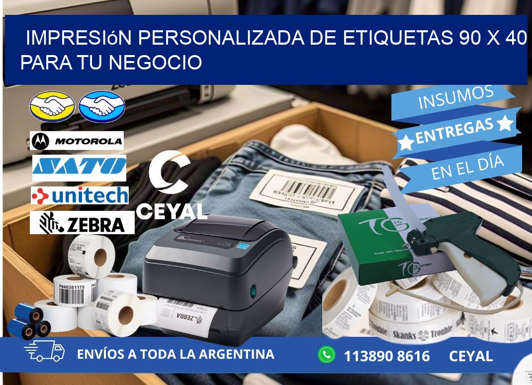 Impresión Personalizada de Etiquetas 90 x 40 para tu Negocio