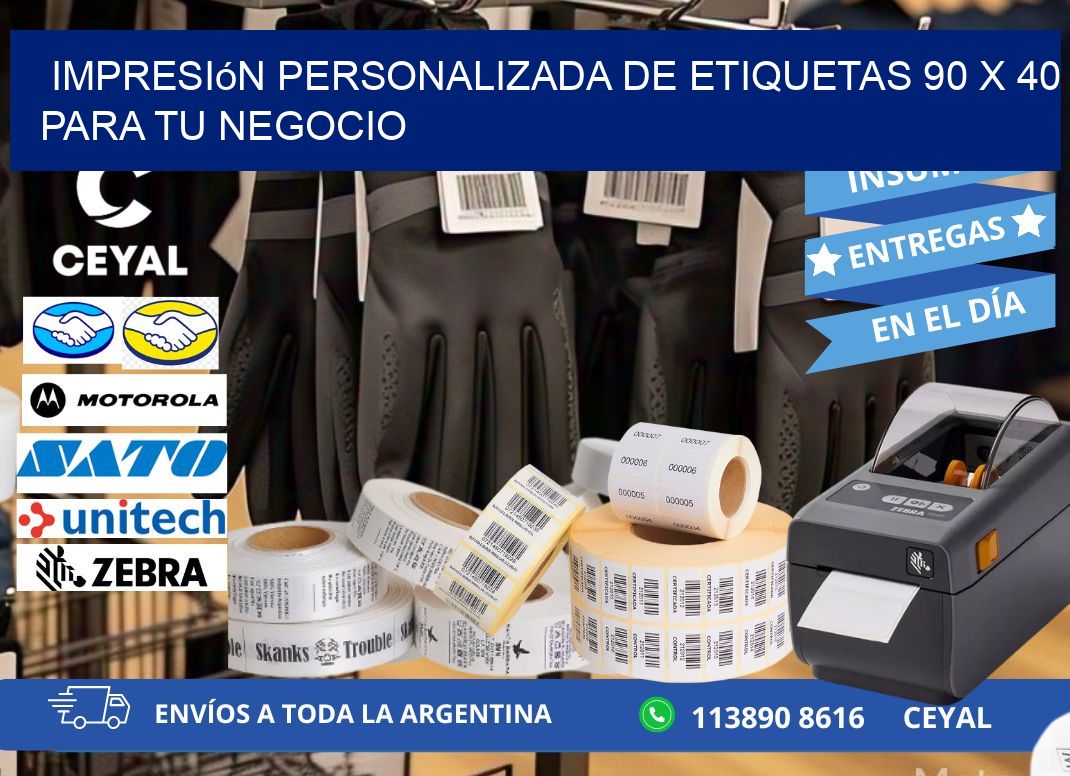 Impresión Personalizada de Etiquetas 90 x 40 para tu Negocio