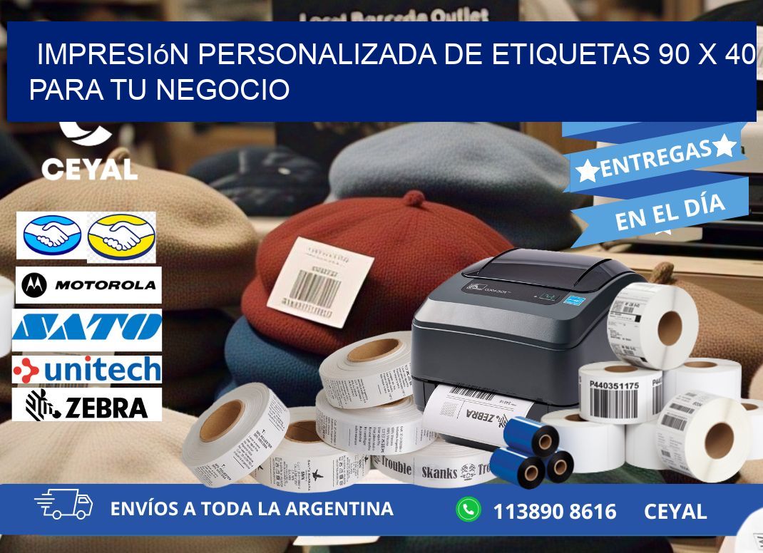 Impresión Personalizada de Etiquetas 90 x 40 para tu Negocio