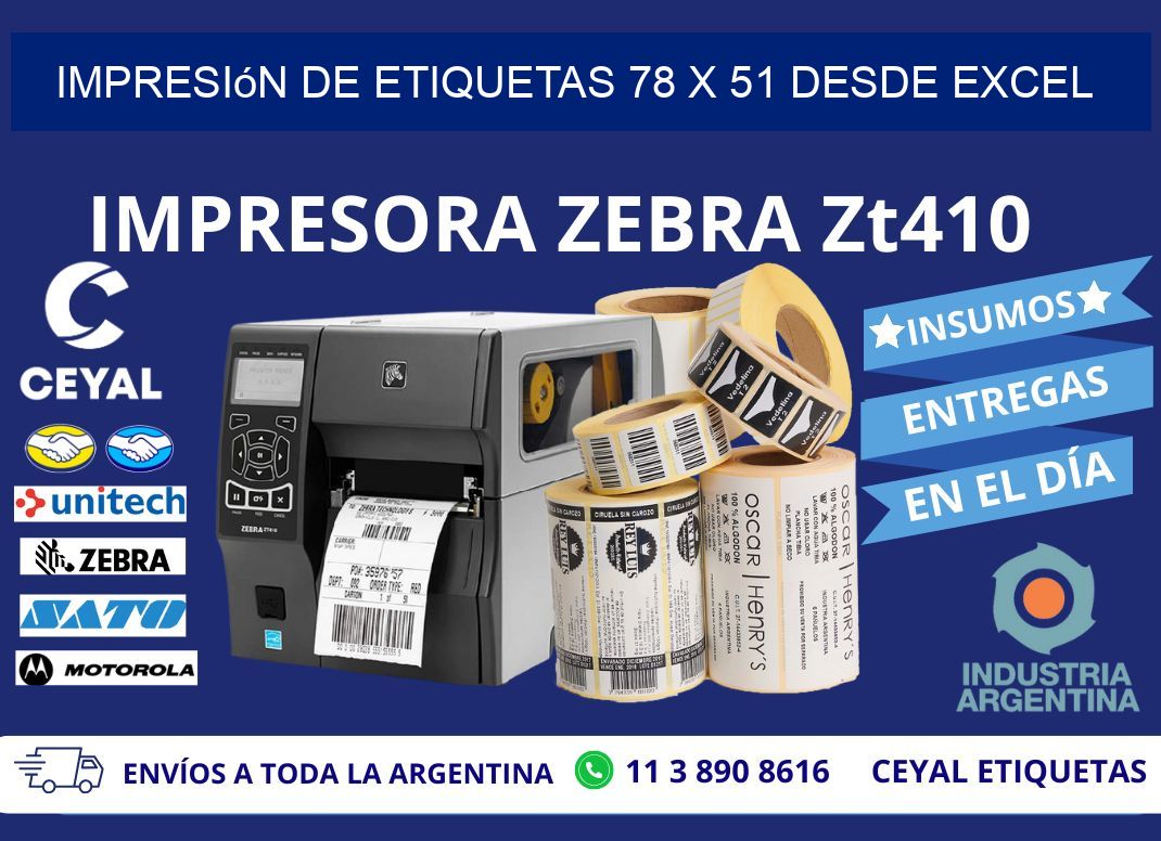Impresión de Etiquetas 78 x 51 desde Excel