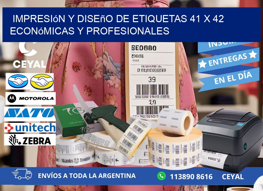 Impresión y Diseño de Etiquetas 41 x 42 Económicas y Profesionales