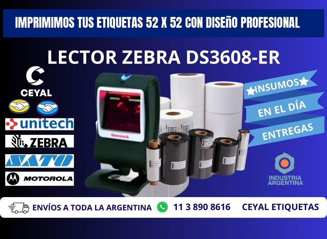 Imprimimos tus Etiquetas 52 x 52 con Diseño Profesional