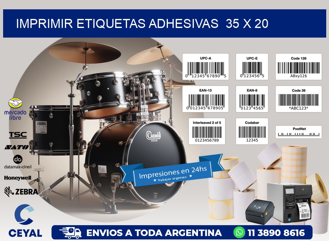 Imprimir Etiquetas adhesivas 35 x 20
