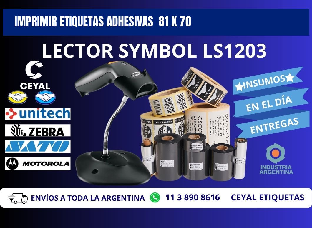 Imprimir Etiquetas adhesivas  81 x 70