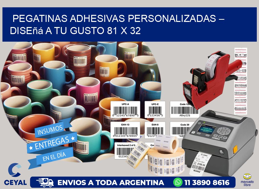 Pegatinas Adhesivas Personalizadas – Diseñá a Tu Gusto 81 x 32