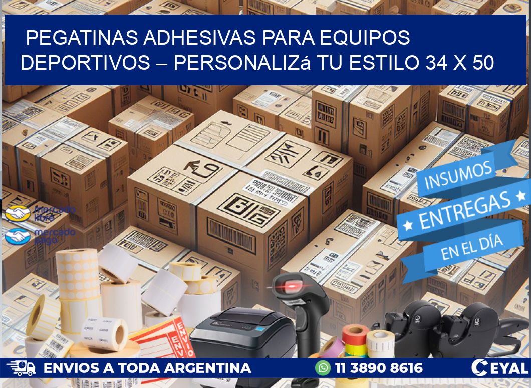 Pegatinas Adhesivas para Equipos Deportivos – Personalizá Tu Estilo 34 x 50