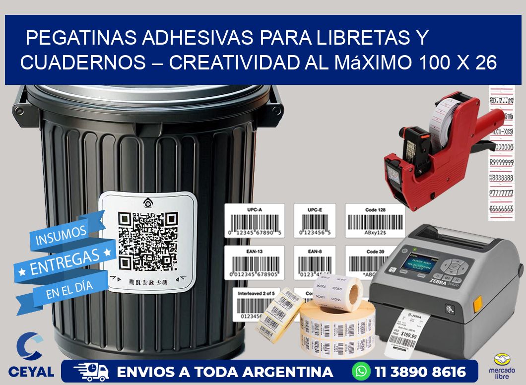 Pegatinas Adhesivas para Libretas y Cuadernos – Creatividad al Máximo 100 x 26