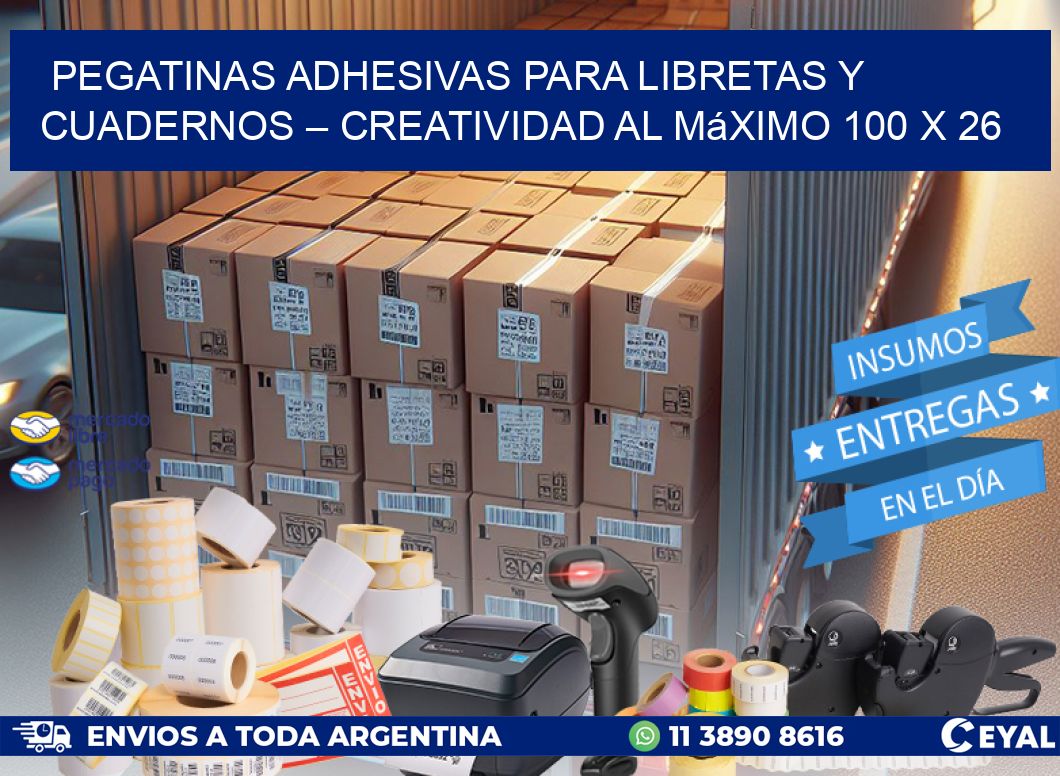Pegatinas Adhesivas para Libretas y Cuadernos – Creatividad al Máximo 100 x 26