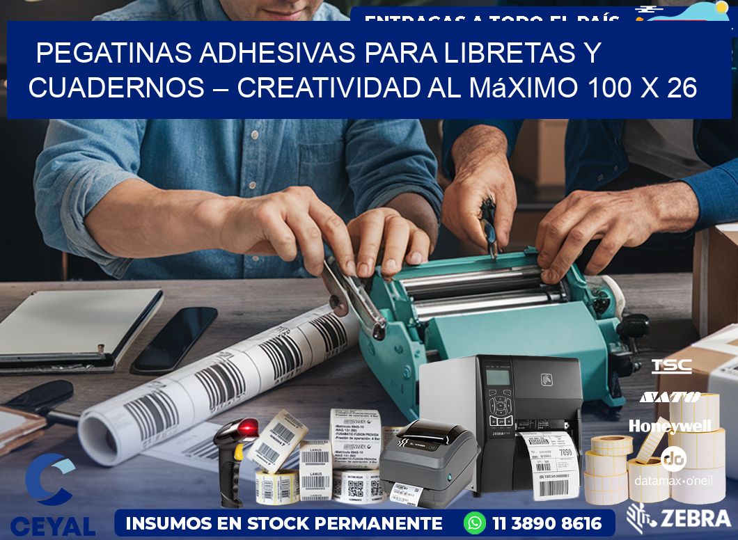 Pegatinas Adhesivas para Libretas y Cuadernos – Creatividad al Máximo 100 x 26