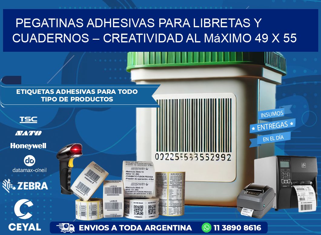 Pegatinas Adhesivas para Libretas y Cuadernos – Creatividad al Máximo 49 x 55