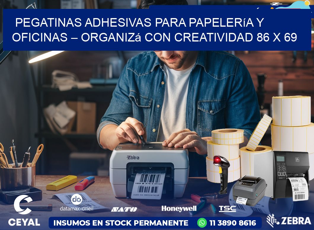 Pegatinas Adhesivas para Papelería y Oficinas – Organizá con Creatividad 86 x 69