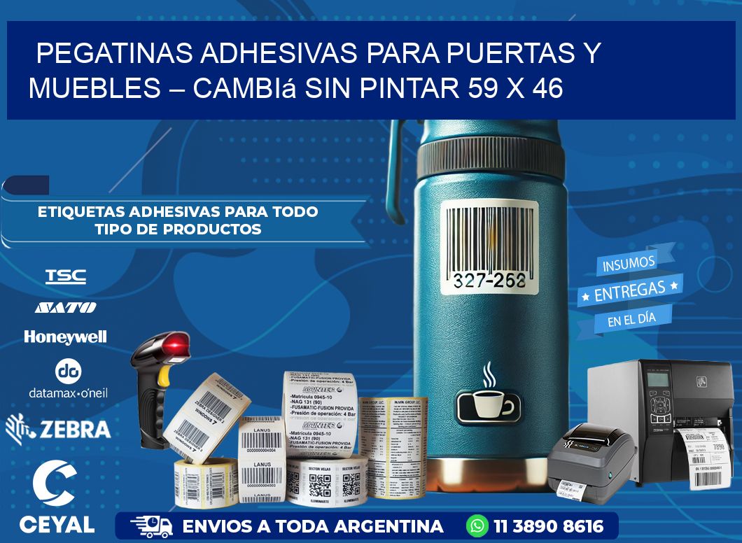 Pegatinas Adhesivas para Puertas y Muebles – Cambiá sin Pintar 59 x 46