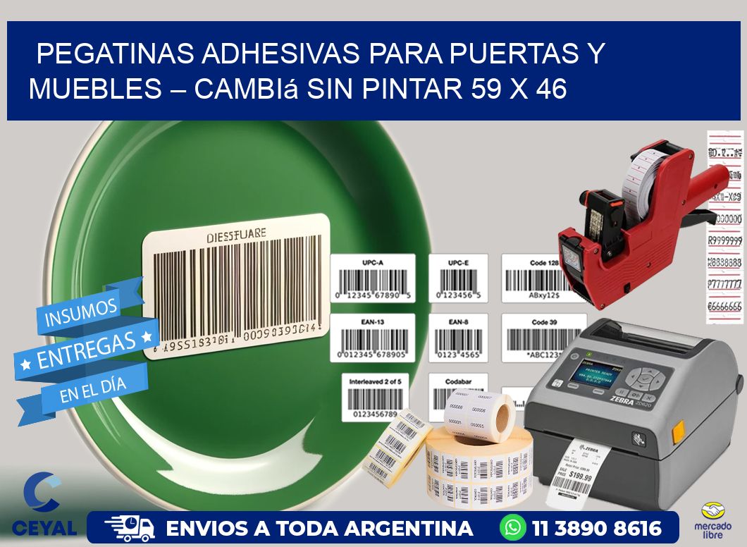 Pegatinas Adhesivas para Puertas y Muebles – Cambiá sin Pintar 59 x 46