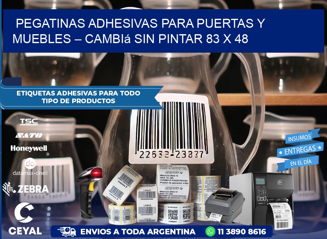 Pegatinas Adhesivas para Puertas y Muebles – Cambiá sin Pintar 83 x 48