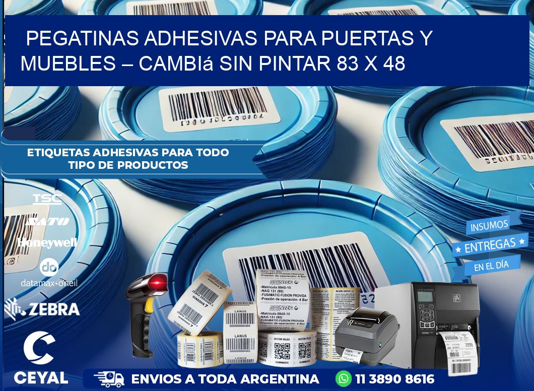 Pegatinas Adhesivas para Puertas y Muebles – Cambiá sin Pintar 83 x 48