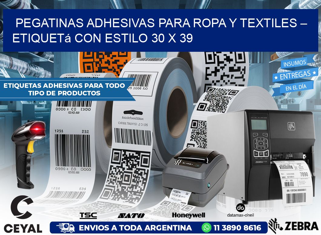Pegatinas Adhesivas para Ropa y Textiles – Etiquetá con Estilo 30 x 39