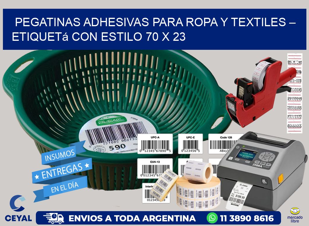 Pegatinas Adhesivas para Ropa y Textiles – Etiquetá con Estilo 70 x 23