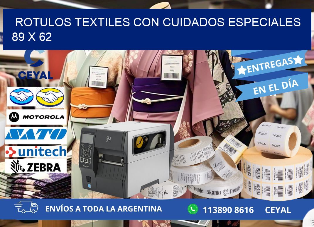 ROTULOS TEXTILES CON CUIDADOS ESPECIALES 89 x 62