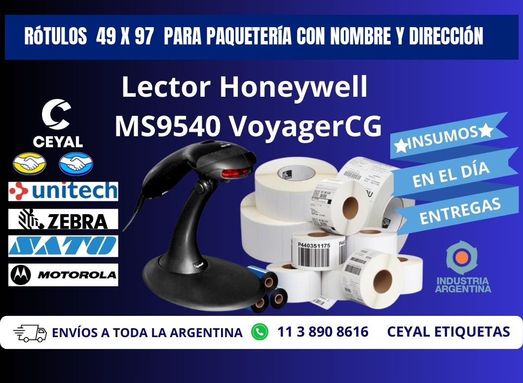 Rótulos 49 x 97 para Paquetería con Nombre y Dirección
