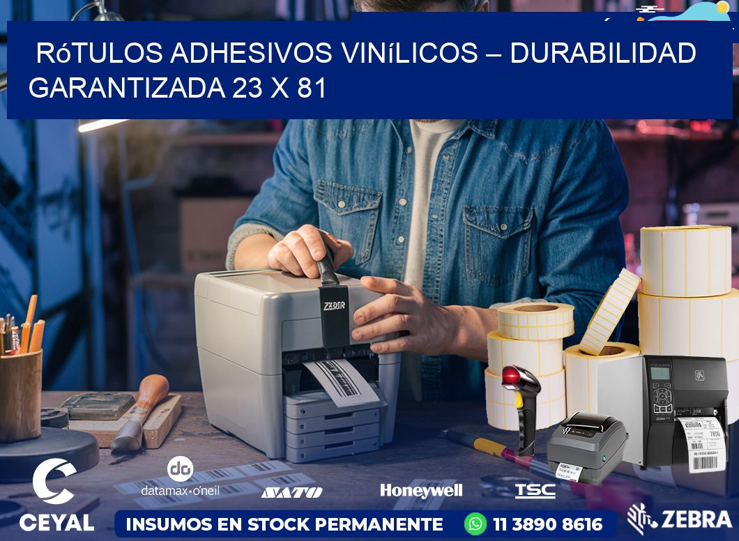 Rótulos Adhesivos Vinílicos – Durabilidad Garantizada 23 x 81