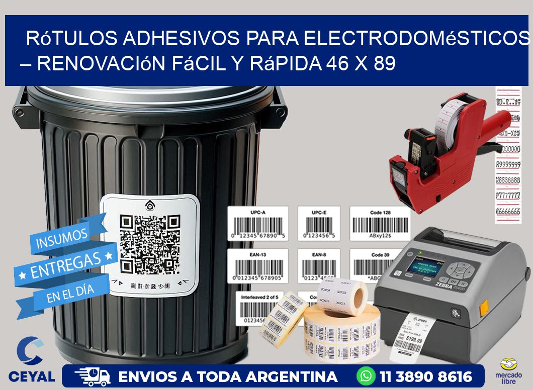 Rótulos Adhesivos para Electrodomésticos – Renovación Fácil y Rápida 46 x 89