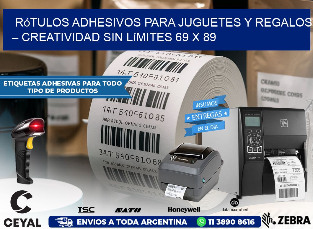 Rótulos Adhesivos para Juguetes y Regalos – Creatividad Sin Límites 69 x 89