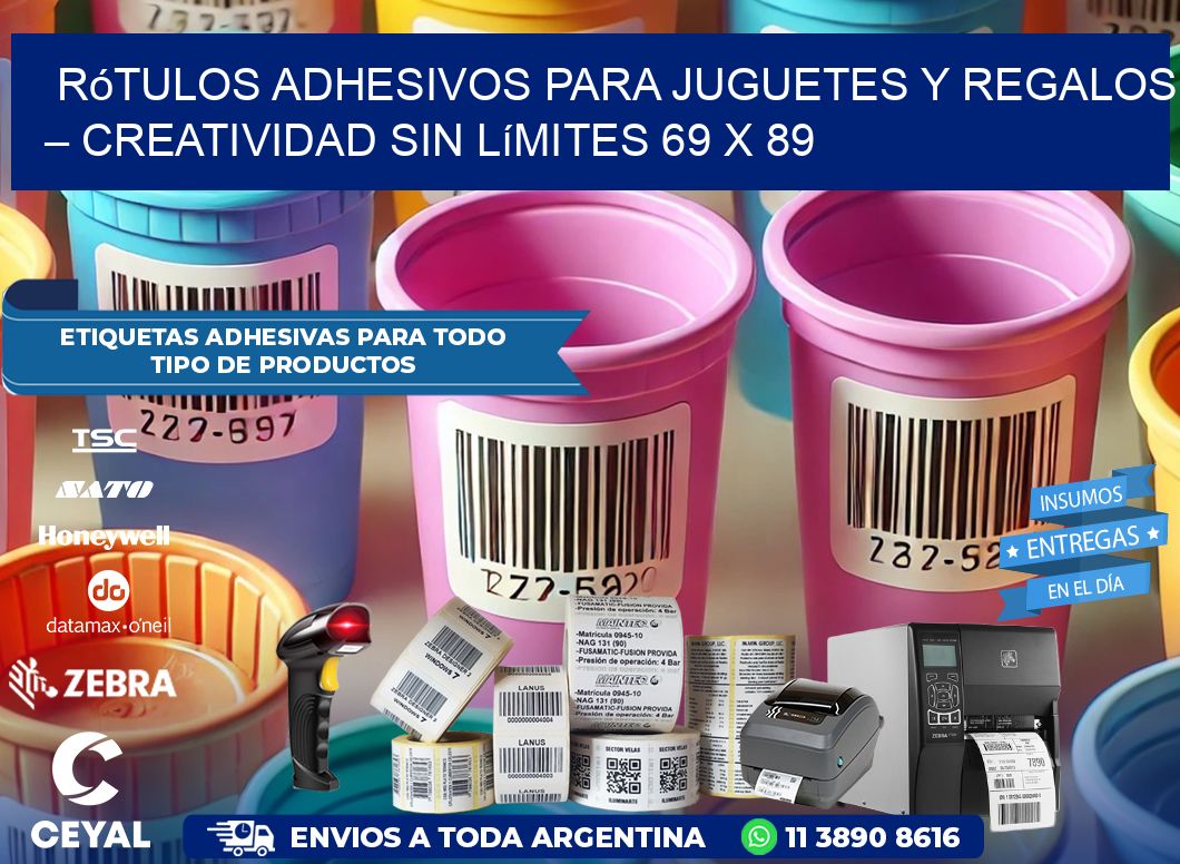 Rótulos Adhesivos para Juguetes y Regalos – Creatividad Sin Límites 69 x 89