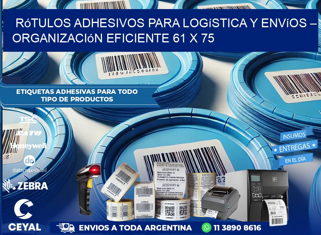 Rótulos Adhesivos para Logística y Envíos – Organización Eficiente 61 x 75
