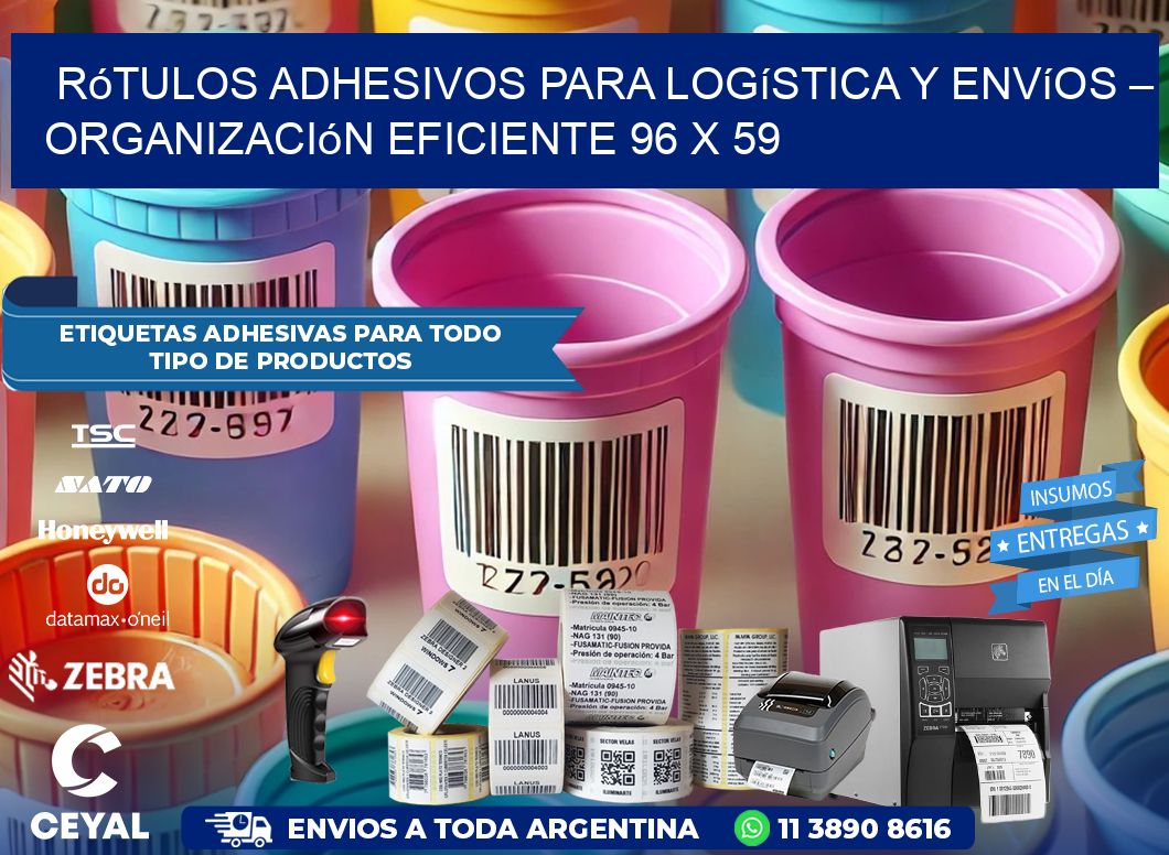 Rótulos Adhesivos para Logística y Envíos – Organización Eficiente 96 x 59