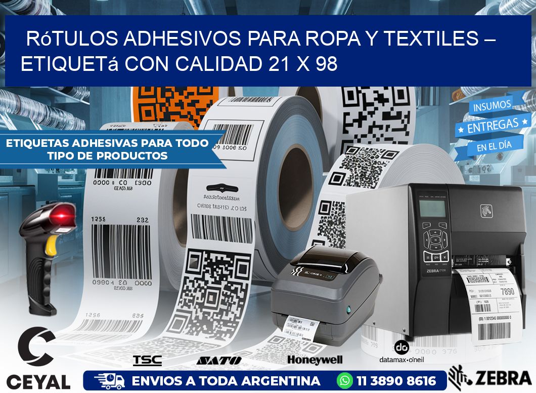 Rótulos Adhesivos para Ropa y Textiles – Etiquetá con Calidad 21 x 98