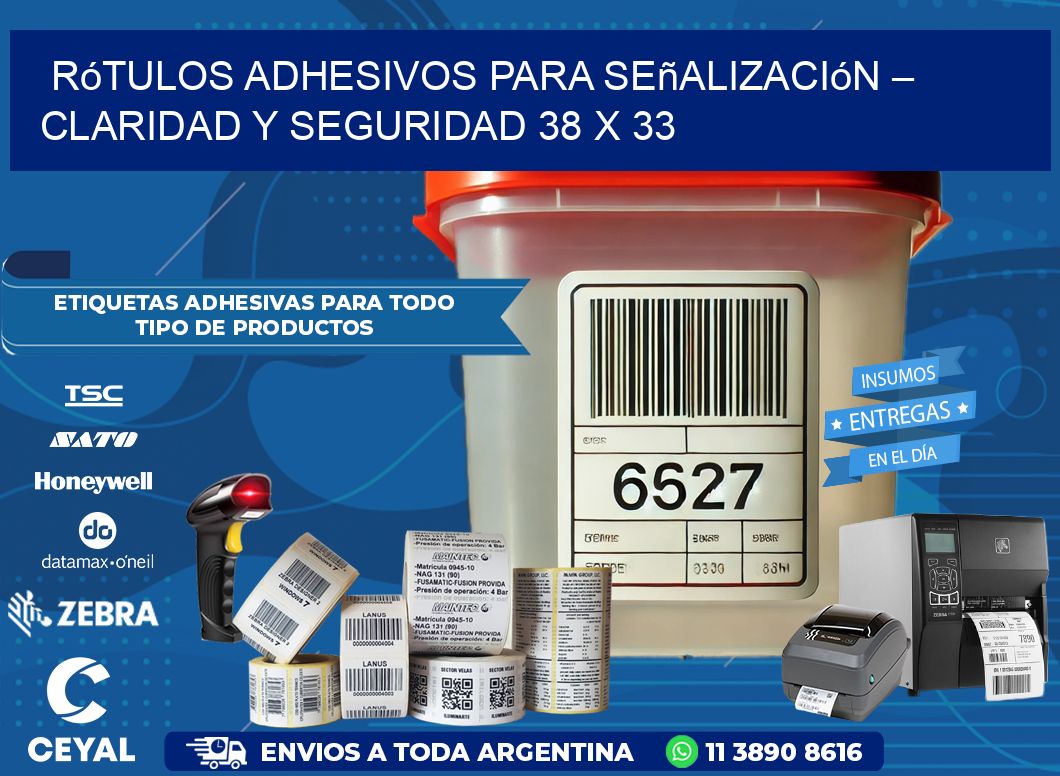 Rótulos Adhesivos para Señalización – Claridad y Seguridad 38 x 33