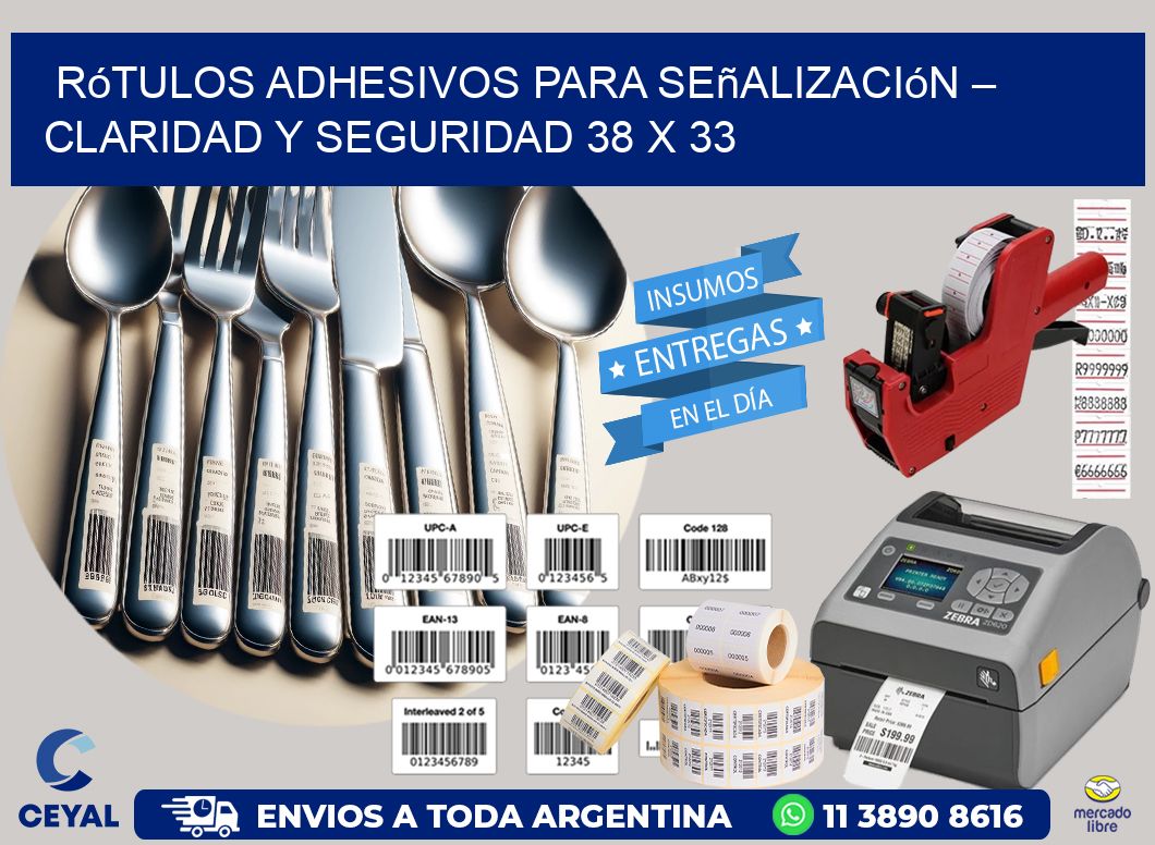 Rótulos Adhesivos para Señalización – Claridad y Seguridad 38 x 33
