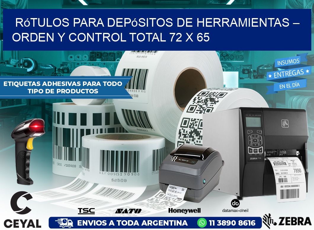 Rótulos para Depósitos de Herramientas – Orden y Control Total 72 x 65