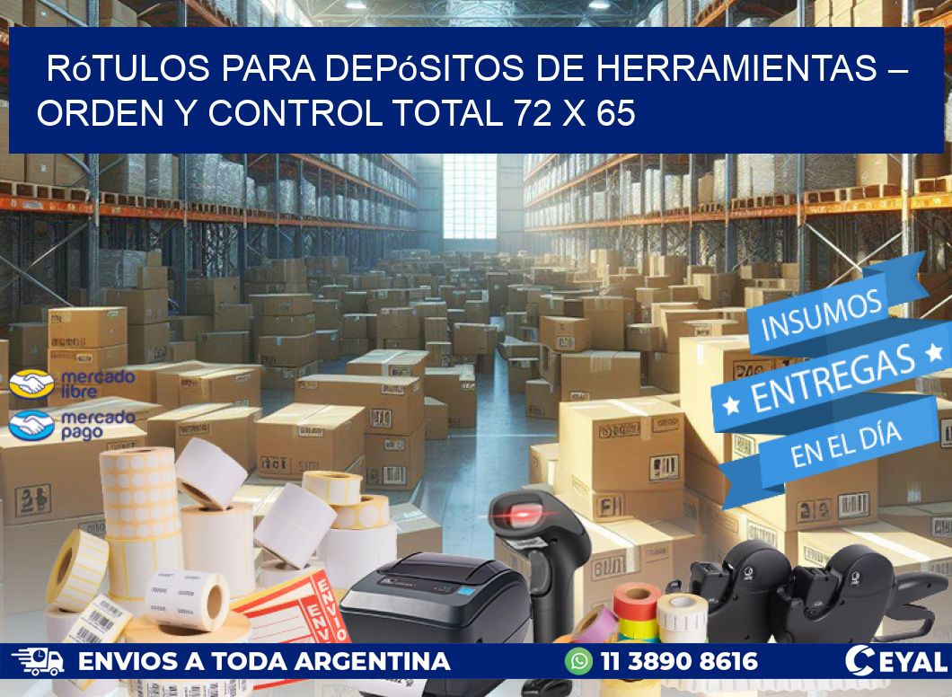 Rótulos para Depósitos de Herramientas – Orden y Control Total 72 x 65
