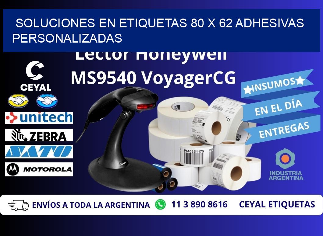 Soluciones en Etiquetas 80 x 62 Adhesivas Personalizadas