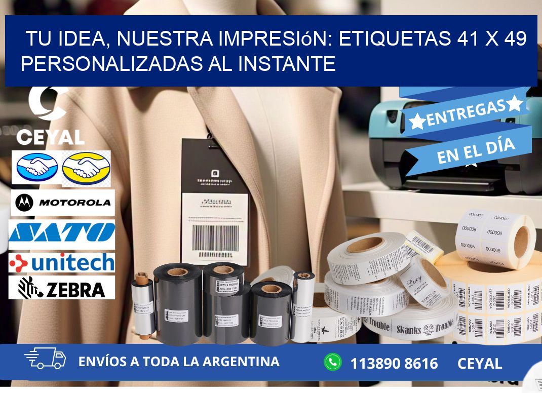 Tu Idea, Nuestra Impresión: Etiquetas 41 x 49 Personalizadas al Instante