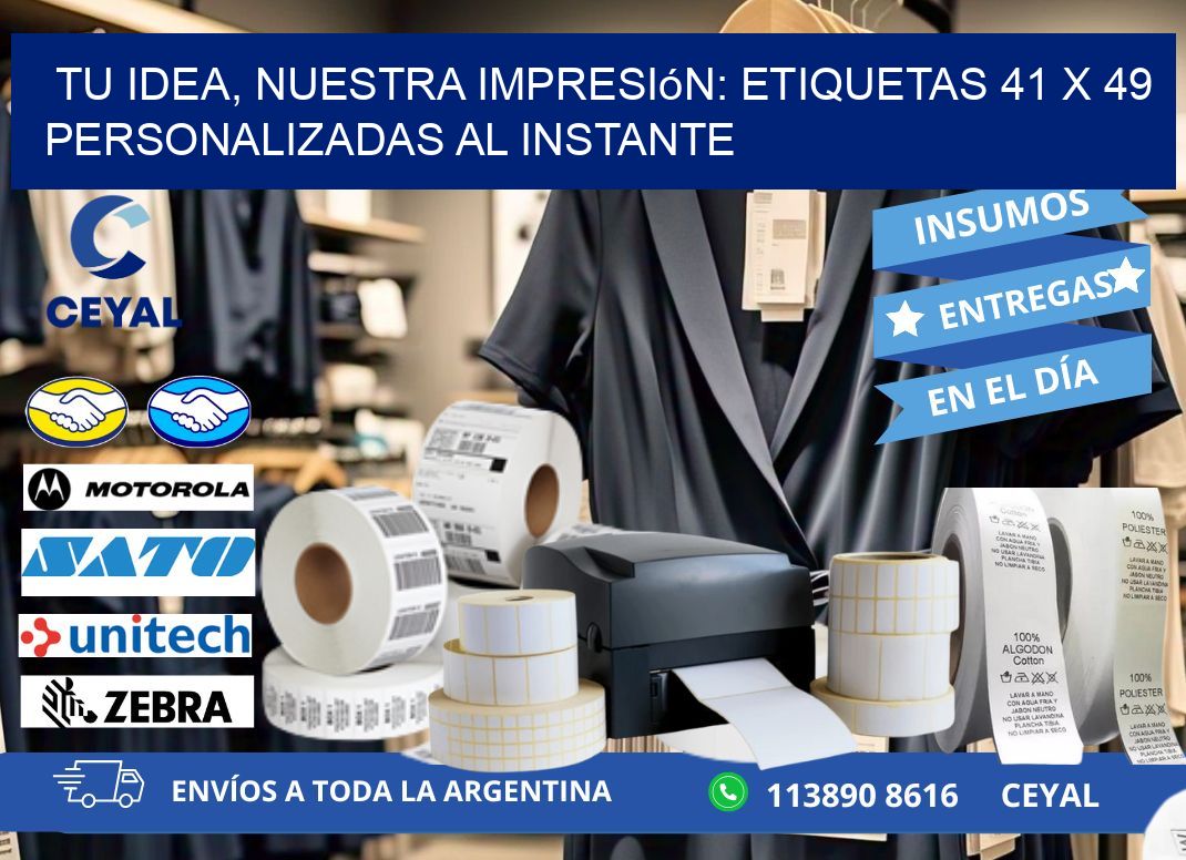 Tu Idea, Nuestra Impresión: Etiquetas 41 x 49 Personalizadas al Instante