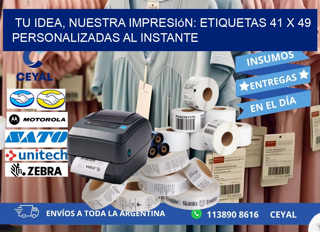Tu Idea, Nuestra Impresión: Etiquetas 41 x 49 Personalizadas al Instante