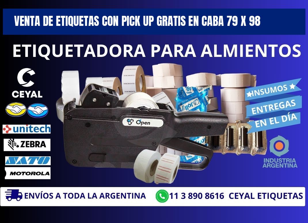 VENTA DE ETIQUETAS CON PICK UP GRATIS EN CABA 79 x 98
