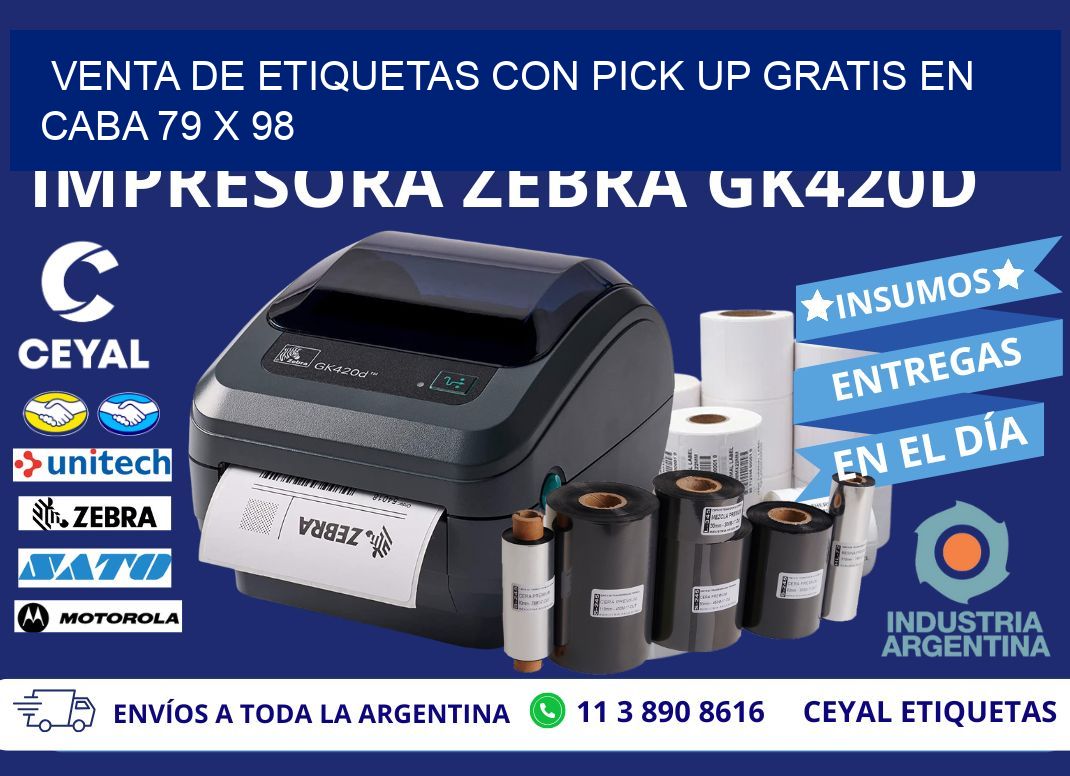VENTA DE ETIQUETAS CON PICK UP GRATIS EN CABA 79 x 98
