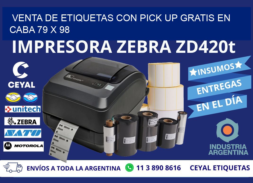 VENTA DE ETIQUETAS CON PICK UP GRATIS EN CABA 79 x 98