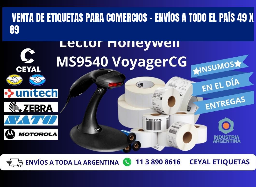 VENTA DE ETIQUETAS PARA COMERCIOS – ENVÍOS A TODO EL PAÍS 49 x 89