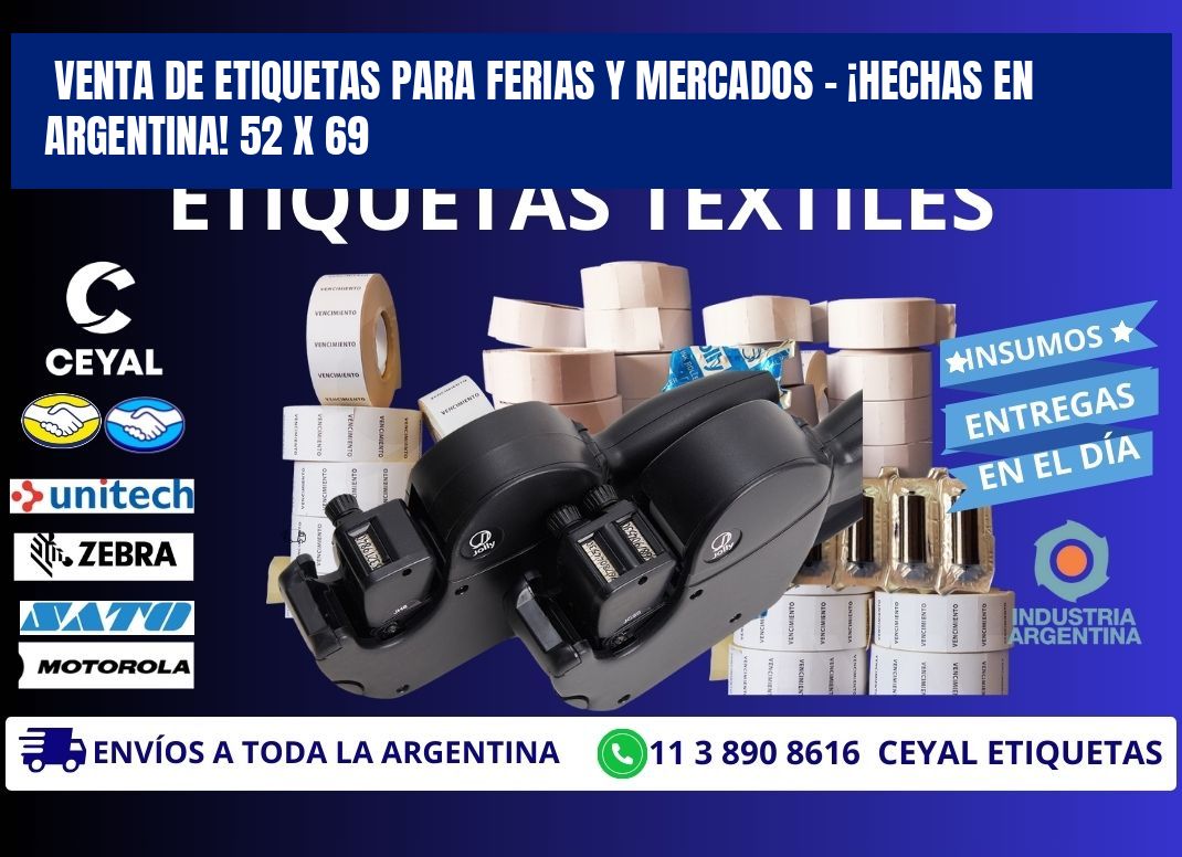 VENTA DE ETIQUETAS PARA FERIAS Y MERCADOS – ¡HECHAS EN ARGENTINA! 52 x 69